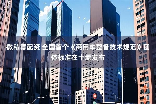 微私寡配资 全国首个《商用车整备技术规范》团体标准在十堰发布